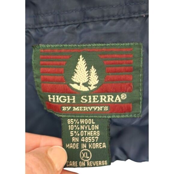 Vintage 80s Wool Plaid Button Up Shirt Mens Size XL Green Shacket - Picture 6 of 8